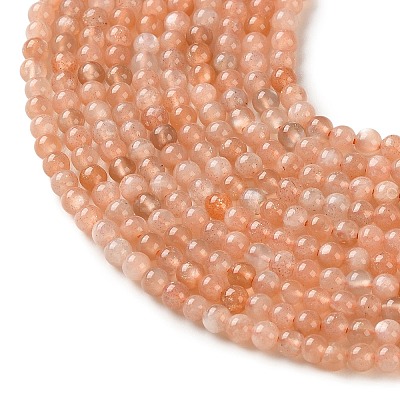 Natural Sunstone Beads Strands G-C284-C02-3mm-02-1