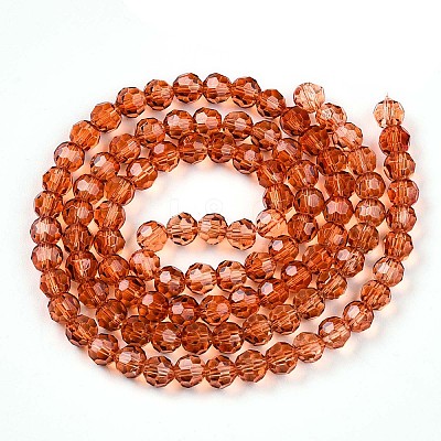 Baking Paint Transparent Glass Beads X1-DGLA-A035-T6mm-A04-1