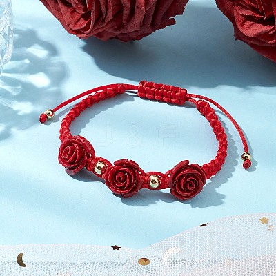Nylon Cord Braided Bracelets for Women BJEW-JB11288-02-1