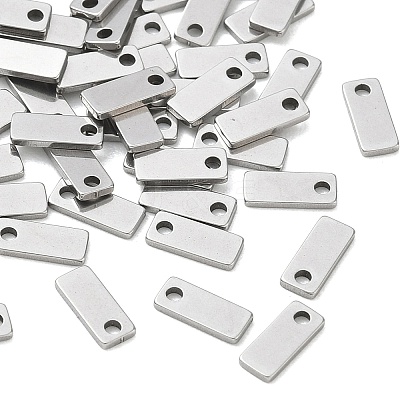 304 Stainless Steel Rectangle Charms SA-CBA97DF-06P-1