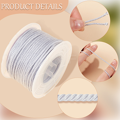 Polyester Milan Cord for DIY Jewelry Craft Making OCOR-CY0004-27-1