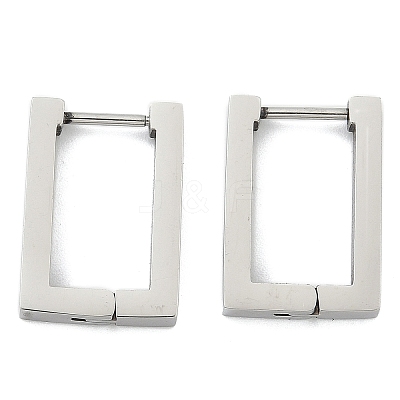 Tarnish Resistant 304 Stainless Steel Huggie Hoop Earrings X-STAS-R115-21P-1