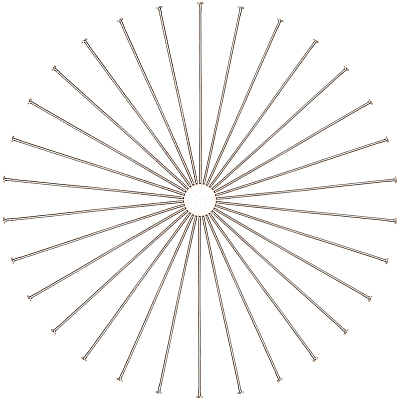 500Pcs Brass Flat Head Pins KK-SC0004-46-1