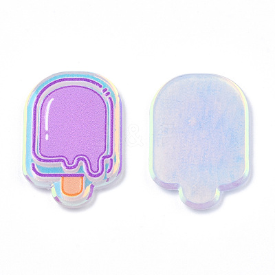 Transparent Printed Acrylic Cabochons TACR-N016-25-1