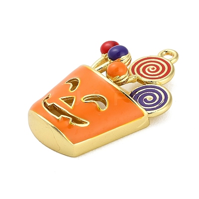 Halloween Brass Enamel Pendants KK-F915-01D-G-1