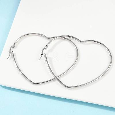 Tarnish Resistant 201 Stainless Steel Hoop Earrings EJEW-A052-09C-1