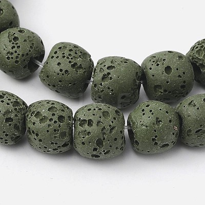 Natural Lava Rock Bead Strands X-G-L435-03-8mm-20-1