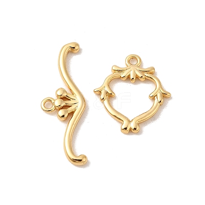 Brass Toggle Clasps KK-P340-44G-1