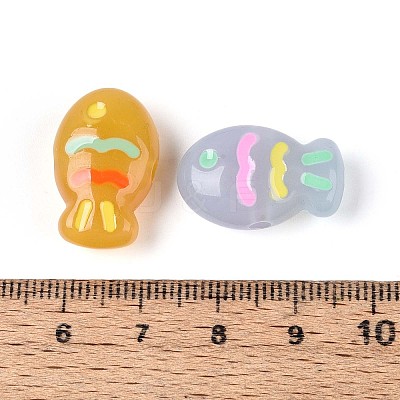 Imitation Jelly Acrylic Beads OACR-N152-09-1