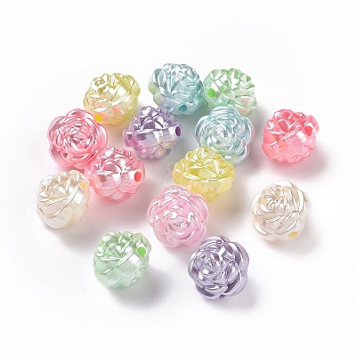 Imitation Pearl Acrylic Beads OACR-E013-21-1