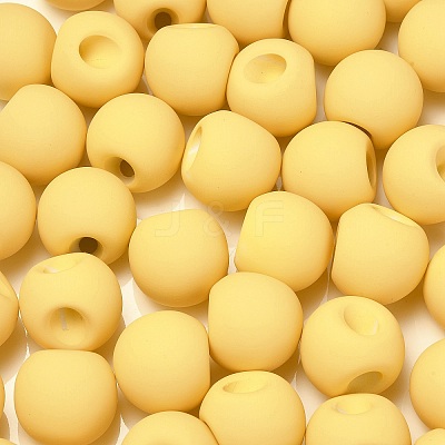 Rubberized Acrylic Beads OACR-G012-05B-1