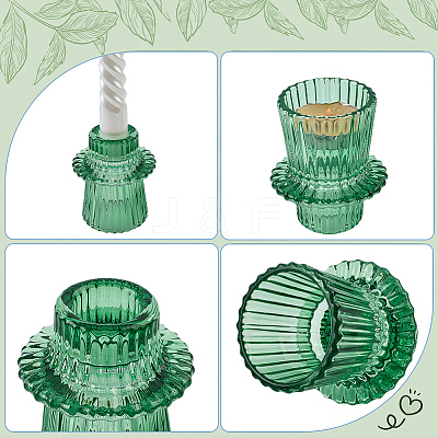 Glass Candle Holders AJEW-WH20020-185B-1