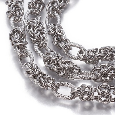 Tarnish Resistant 304 Stainless Steel Byzantine Chains CHS-P007-08P-1