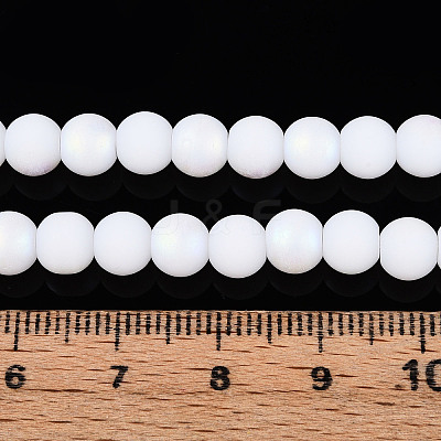 Frosted Opaque Glass Beads Strands LS-GLAA-T032-P6mm-MBB02-1
