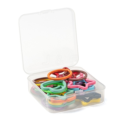 30Pcs 3 Style Spray Painted Iron Split Key Rings KEYC-LS0001-02-1