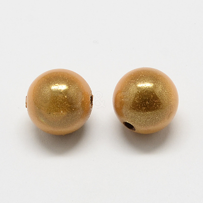 Spray Painted Acrylic Beads MACR-Q154-10mm-M-1