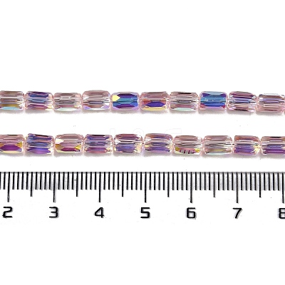 Electroplate Glass Chevron Beads Strands GLAA-Q101-02A-AB08-1