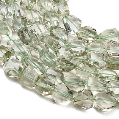 Natural Green Quartz Faceted Nugget Beads GG-CBA1668-C01-01-1