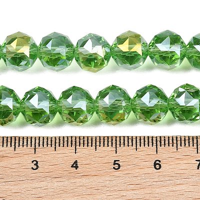 Transparent Electroplate Glass Beads Strands EGLA-N002-34C-B12-1
