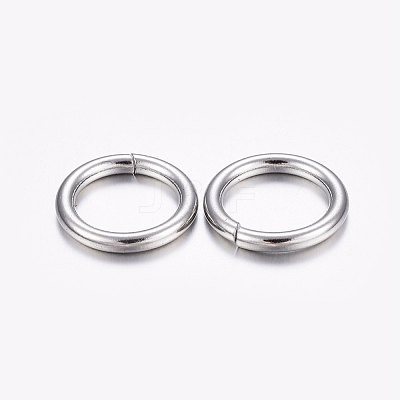 Tarnish Resistant 304 Stainless Steel Open Jump Rings X-STAS-F174-14P-1