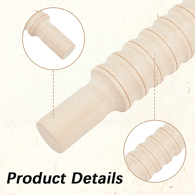 Wooden Rolling Pin AJEW-WH20141-42A-1