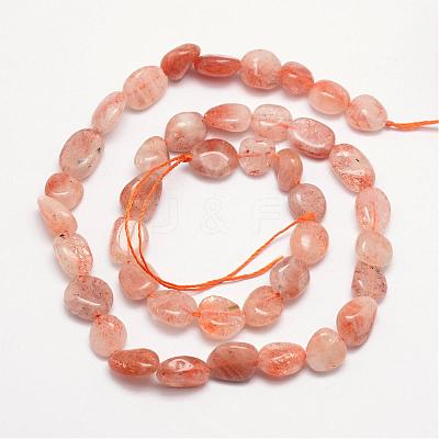 Natural Sunstone Bead Strands G-L459-05-1