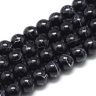 Drawbench Glass Beads Strands DGLA-S115-4mm-L16-1