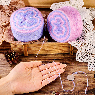 Segment Dyed Knitting Yarn DIY-TAC0033-03E-1