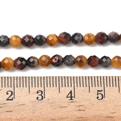 Three-Color Natural Tiger Eye Beads Strands G-L642-F08-4mm-1