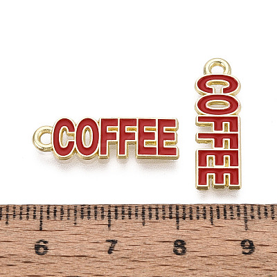 Alloy and Enamel Pendants PALLOY-T093-09C-G-1