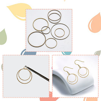 240Pcs 8 Style Brass Linking Rings FIND-CA0006-05AB-1
