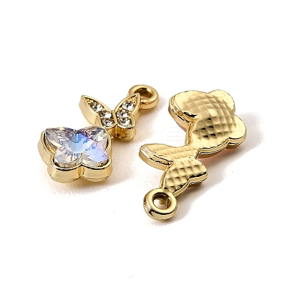 UV Plating Alloy Glass Pendants FIND-K032-39G-1