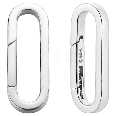 1Pc 925 Sterling Silver Spring Gate Rings FIND-BBC0003-39-1