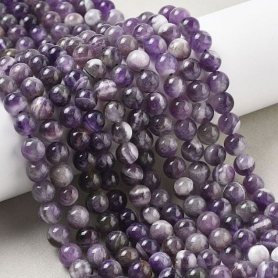 Natural Amethyst Beads Strands G-M445-8MM-01E-1