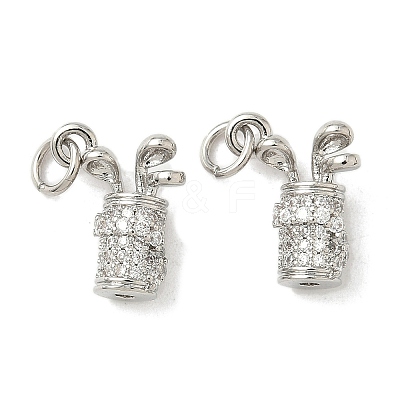 Brass Micro Pave Cubic Zirconia Pendants KK-Z120-29P-1