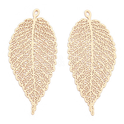 Rack Plating Brass Filigree Big Pendants X-KKC-T001-55KC-1