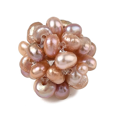Natural Cultured Freshwater Pearl Woven Beads PEAR-JF00003-01-1