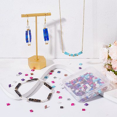 320Pcs 8 Style 2-Hole Glass Seed Beads SEED-SC0001-08-1