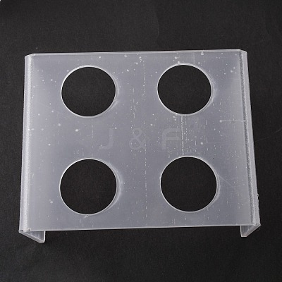 2Pcs Rectangle 4 & 6 Holes Acrylic Display Stand ODIS-OC0001-21-1