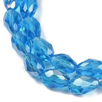 Transparent Electroplate Glass Beads Strands EGLA-N013-T4mm-B17-1