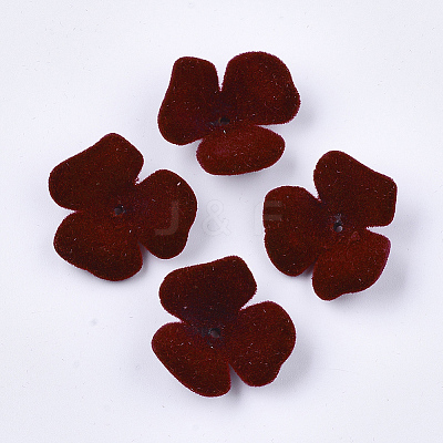 Flocky Acrylic Bead Caps X-OACR-T005-01-05-1