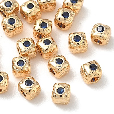 SHEGRACE Brass Cubic Zirconia Beads XGRQ4H151-682G-C-1