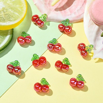 Electroplated Transparent Acrylic Pendants FIND-CJC0022-19-1
