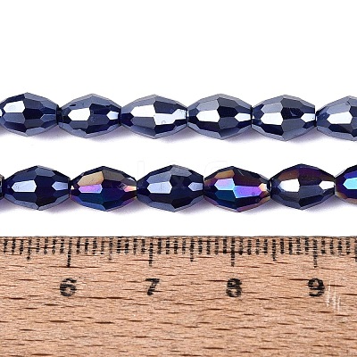 Electroplate Transparent Glass Beads Strands LS-GL-N002-01A-A20-1