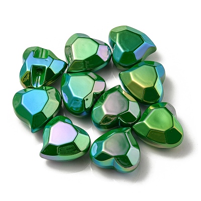 UV Plating Rainbow Iridescent Acrylic Beads OACR-P010-03G-1