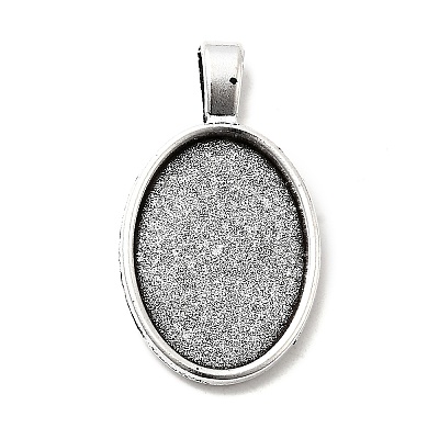 Vintage Tibetan Style Alloy Pendant Cabochon Settings TIBEP-O006-04AS-1