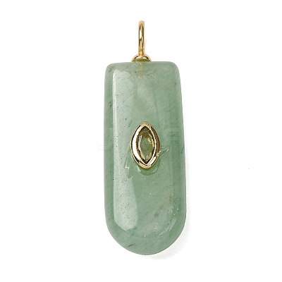 Natural Green Aventurine Pendants G-H328-02G-B06-1