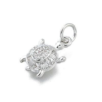 Brass Micro Pave Cubic Zirconia Pendants KK-K400-41P-1