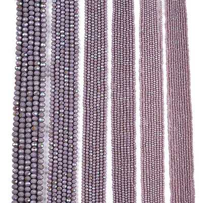 Electroplate Opaque Solid Color Glass Beads Strands EGLA-A044-P4mm-L13-1