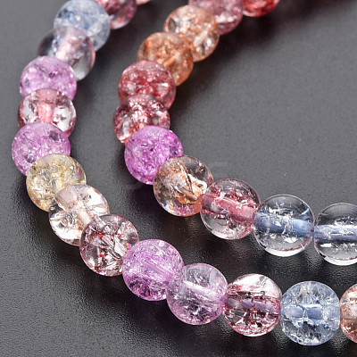 Crackle Glass Beads Strands GLAA-S192-B-007B-1